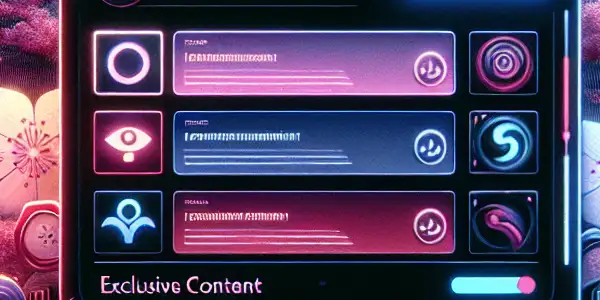 A high-tech digital interface showcasing diverse adult content, emphasizing Japanese AV cinema and modern design elements.