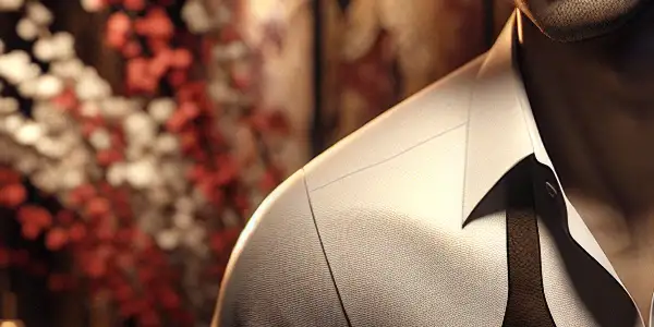 A charismatic male actor exuding sensuality in a luxurious, intimate setting with Korean and Japanese design elements.